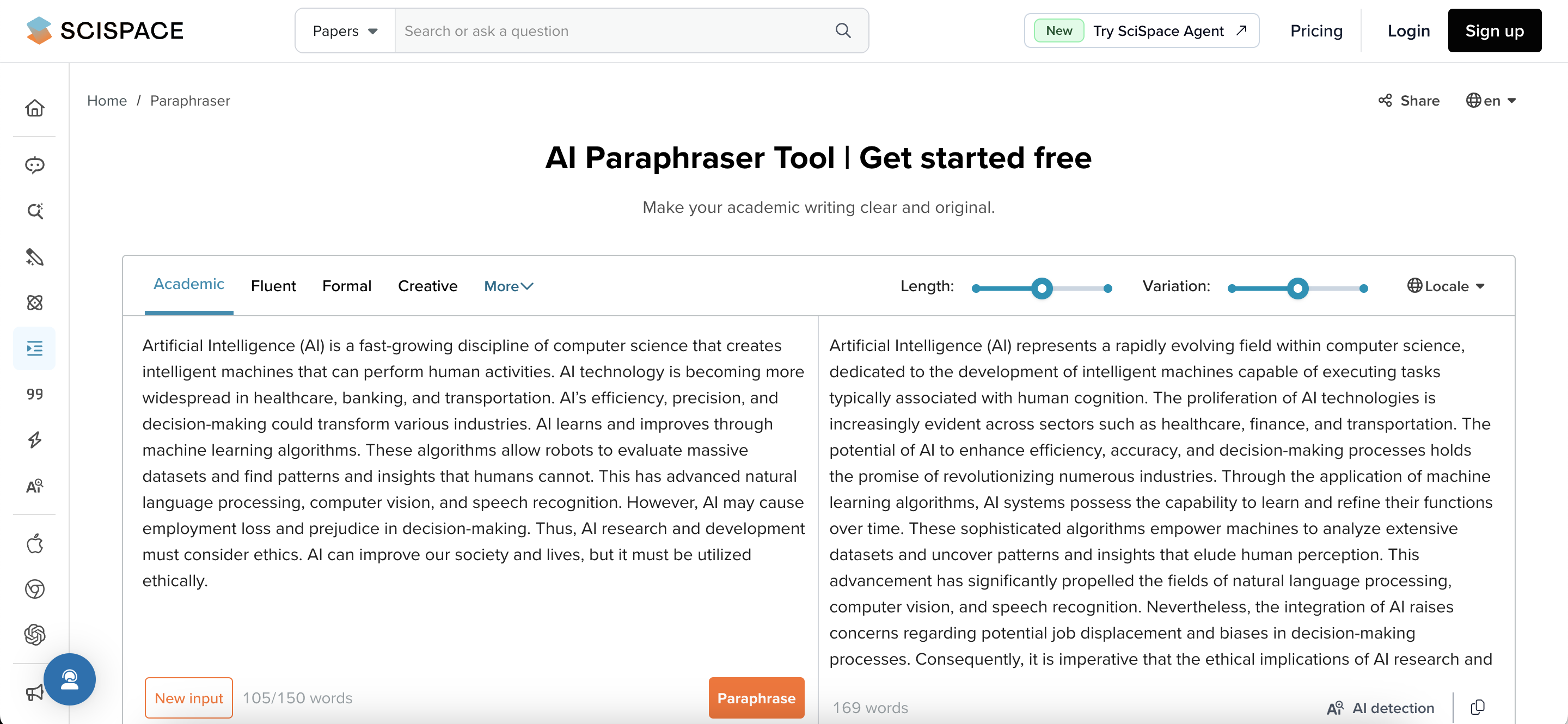 ai paraphrasing